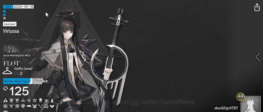 Arknights Accounts Lv 49|125 Operator+2 Skin|5 Limited|Sakiko Togawa, image 1