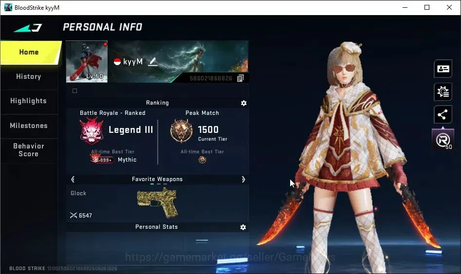 Blood Strike Accounts ASIA|ETERNAL DEagle|ULTRA Melee Dual Blades|16 ULT image 2