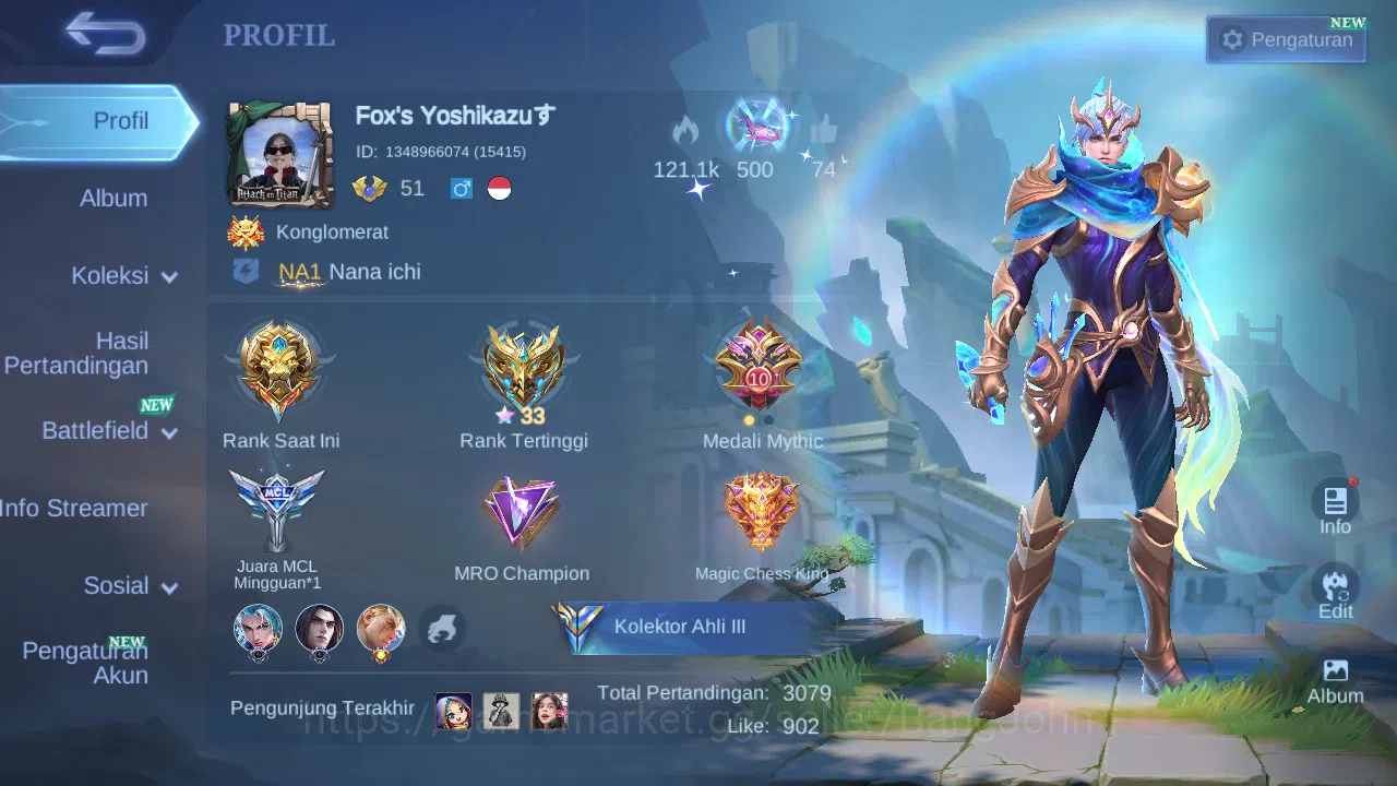 Mobile Legends: Bang Bang Accounts Hero 83 Skin 156 | CC Nata | Spongebob | Gaara | E image 1