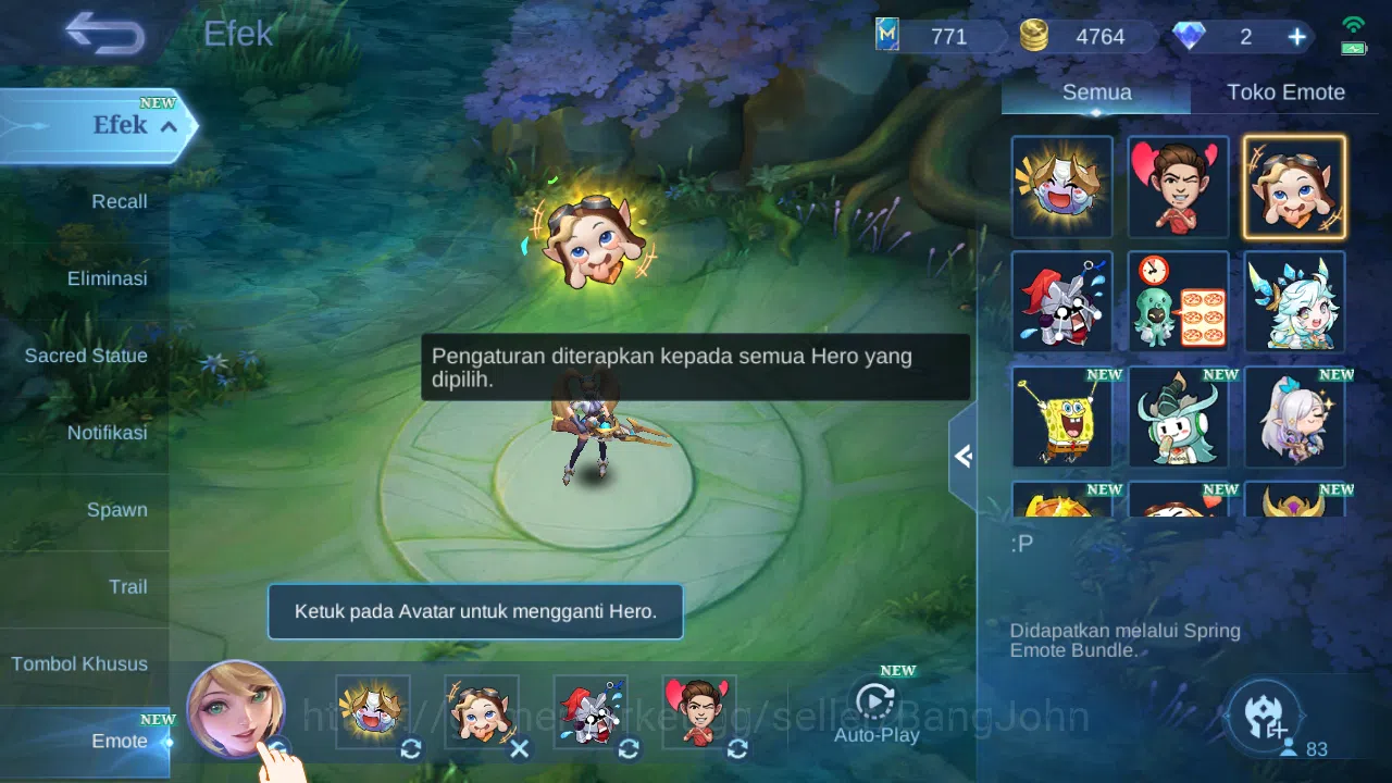 Mobile Legends: Bang Bang Accounts Hero 83 Skin 156 | CC Nata | Spongebob | Gaara | E image 11