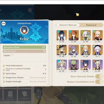 Genshin Impact Accounts Others ASIA|AR 57|5 Limited(Yelan C2,Nahida,kazuha,Navia,Tartaglia|Many +5 weapon Limited|Low