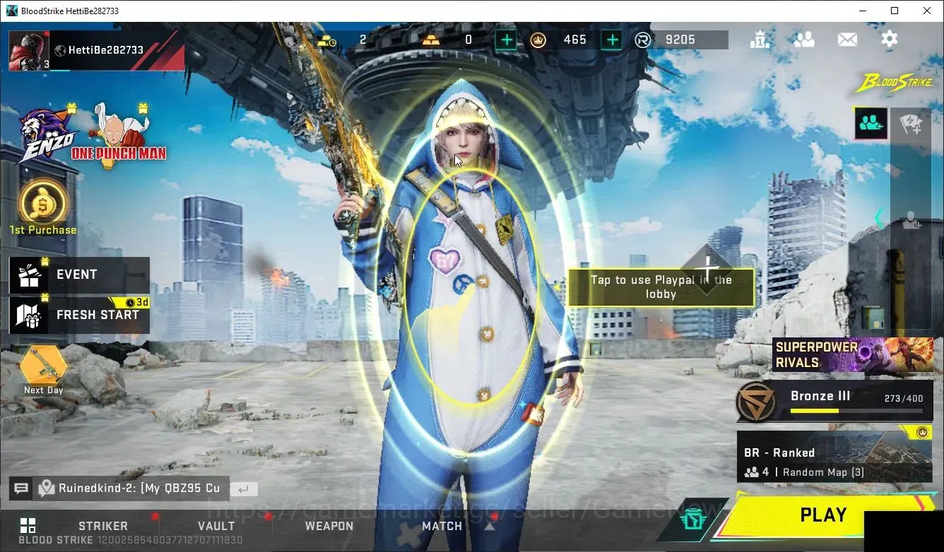Blood Strike Accounts Collab Skin ASIA|COLLAB NetLegends NOVA-Missa's Shark Skin | ULTRA KRAKEN-Purple Lightning 1
