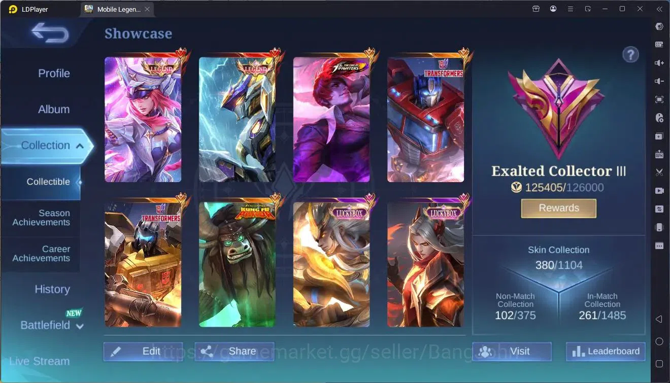 Mobile Legends: Bang Bang Accounts Global|Hero 132|Skin 380|Exalted|Legend Freya,Sabe image 19