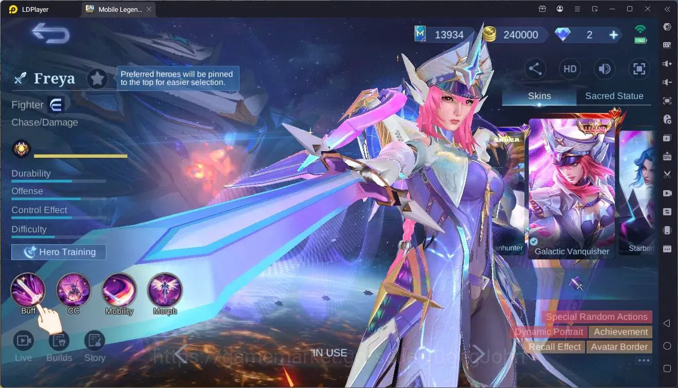 Mobile Legends: Bang Bang Accounts Global|Hero 132|Skin 380|Exalted|Legend Freya,Sabe image 8