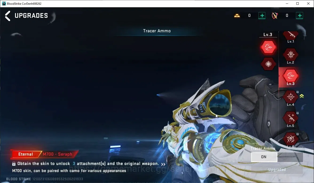 Blood Strike Accounts ASIA|Starter ETERNAL Lv3 M700-Seraph|NetEase|Check image 5