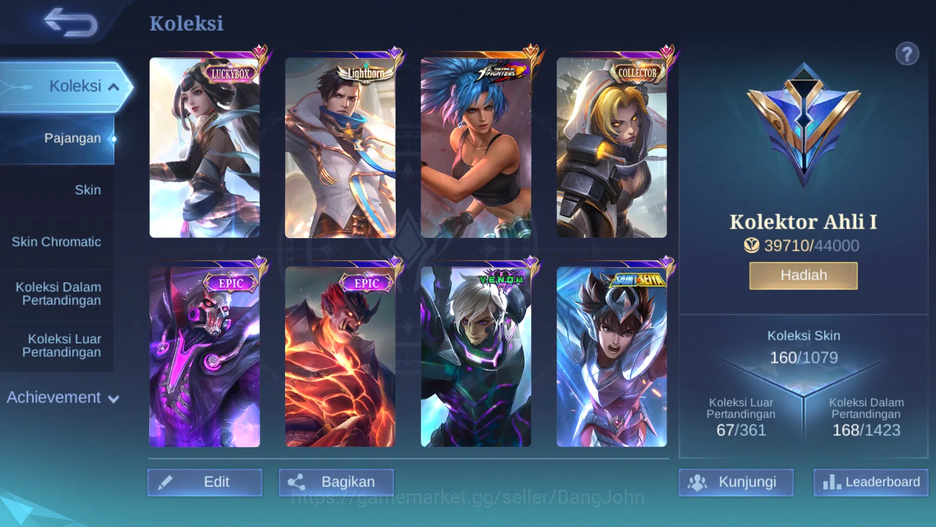 Mobile Legends: Bang Bang Accounts Hero 110 | Skin 160 | Luckybox Guinevere | Lightbo image 10