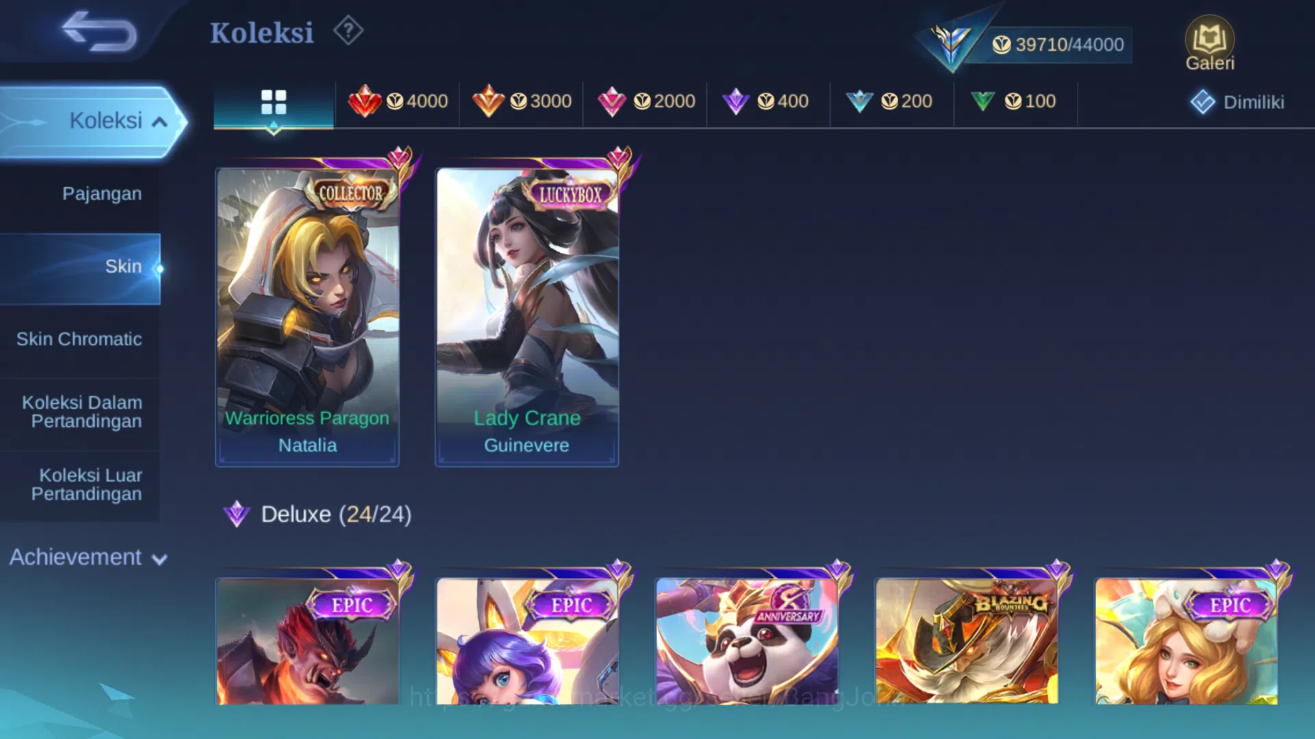 Mobile Legends: Bang Bang Accounts Hero 110 | Skin 160 | Luckybox Guinevere | Lightbo image 3