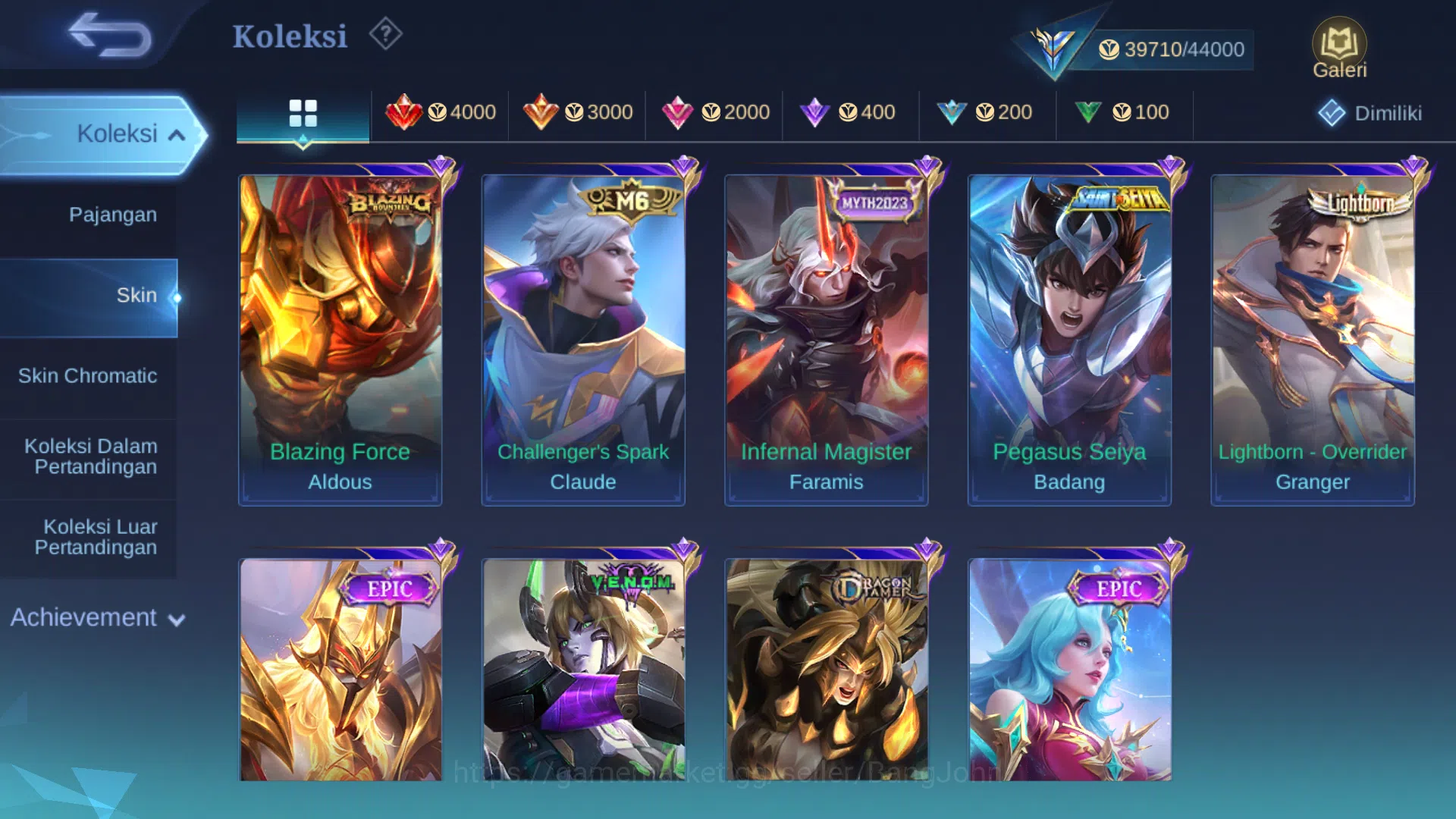 Mobile Legends: Bang Bang Accounts Hero 110 | Skin 160 | Luckybox Guinevere | Lightbo image 7