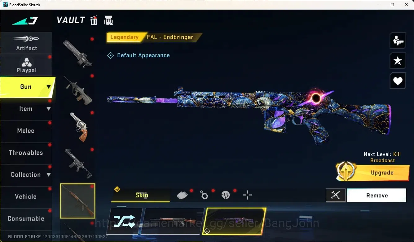 Blood Strike Accounts Rare Skin ASIA|1 Eternal Gun:Desert Eagle|5 Collab Gun[TR&7DS]|3 Limited Gun|3 Ultra Gun|10 Legendary 15