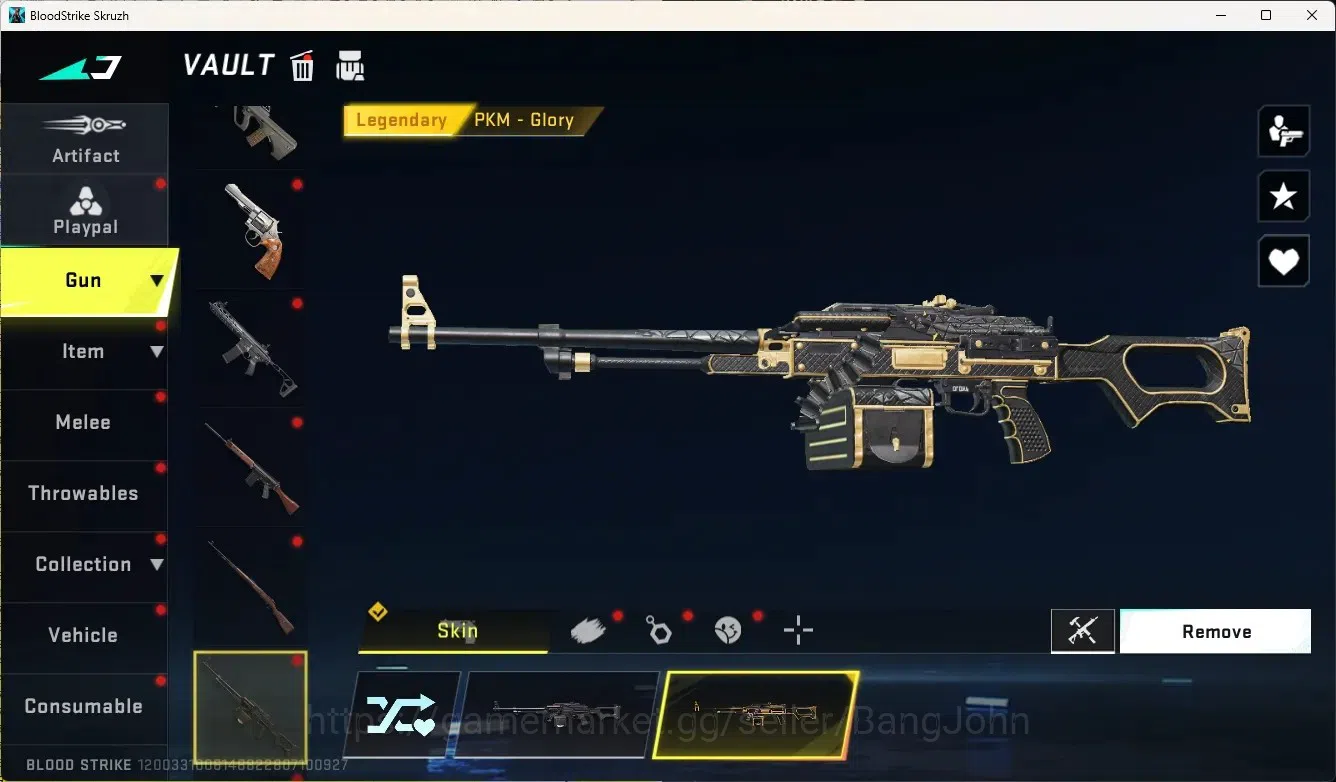 Blood Strike Accounts Rare Skin ASIA|1 Eternal Gun:Desert Eagle|5 Collab Gun[TR&7DS]|3 Limited Gun|3 Ultra Gun|10 Legendary 17