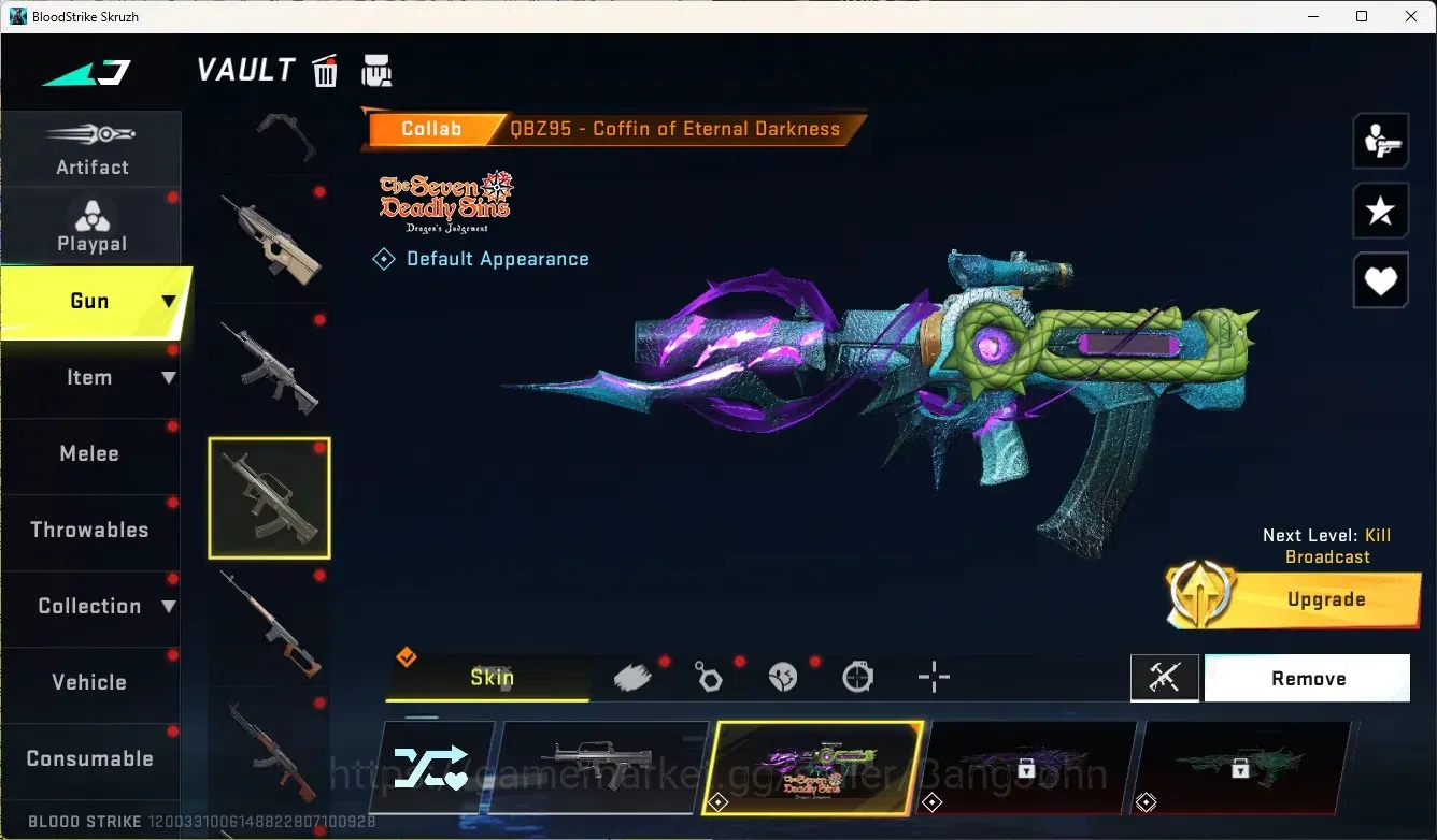 Blood Strike Accounts Rare Skin ASIA|1 Eternal Gun:Desert Eagle|5 Collab Gun[TR&7DS]|3 Limited Gun|3 Ultra Gun|10 Legendary 20