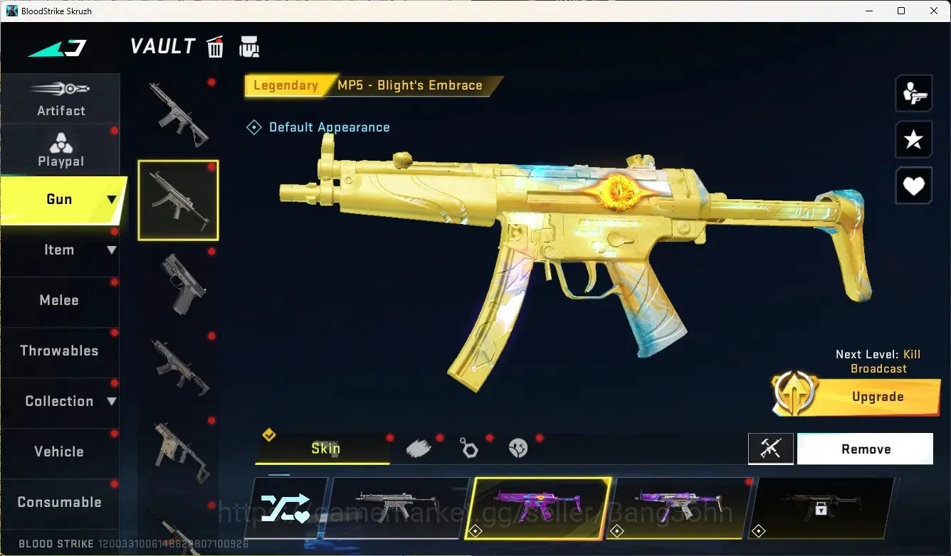 Blood Strike Accounts Rare Skin ASIA|1 Eternal Gun:Desert Eagle|5 Collab Gun[TR&7DS]|3 Limited Gun|3 Ultra Gun|10 Legendary 3