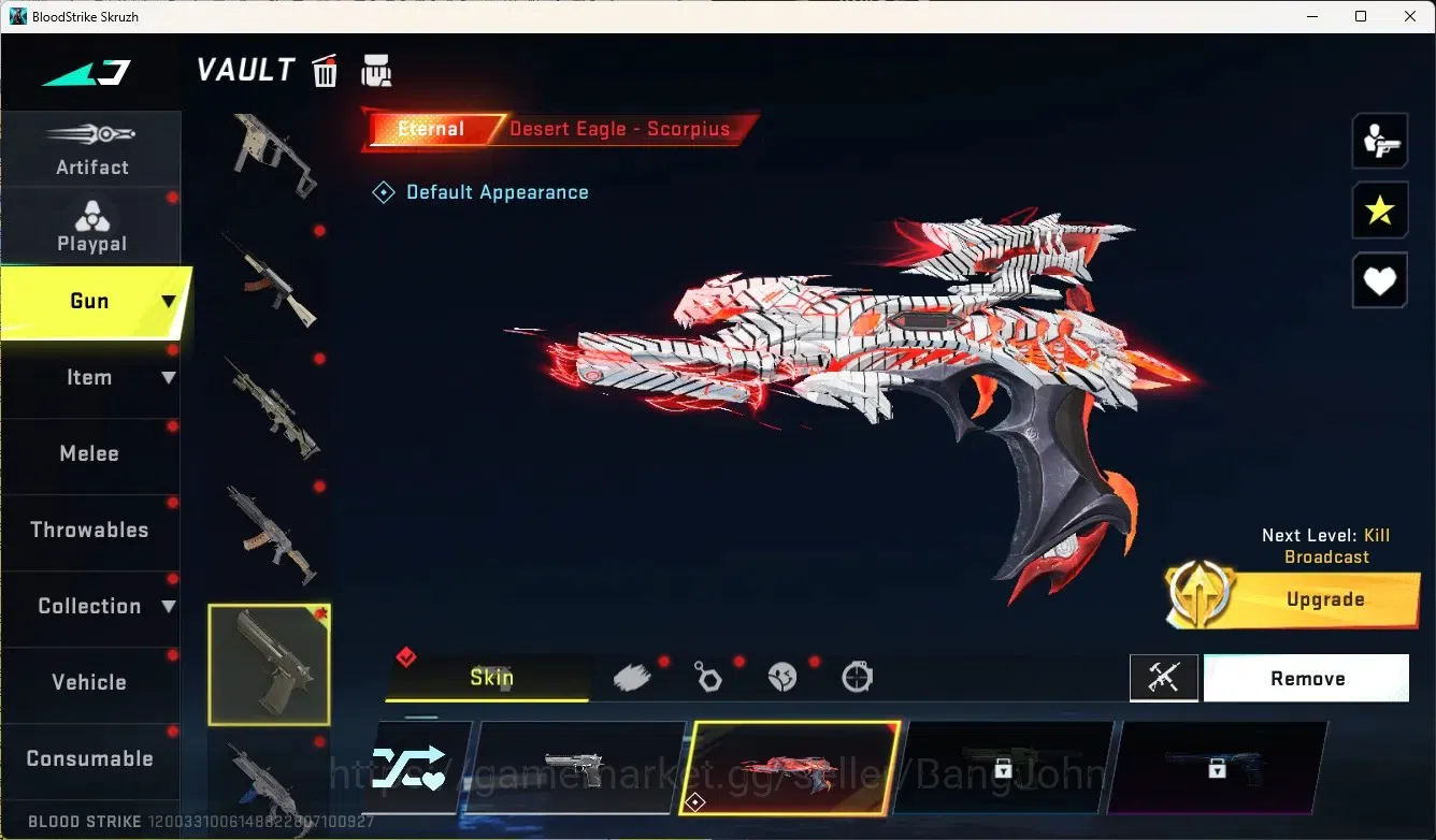 Blood Strike Accounts Rare Skin ASIA|1 Eternal Gun:Desert Eagle|5 Collab Gun[TR&7DS]|3 Limited Gun|3 Ultra Gun|10 Legendary 8