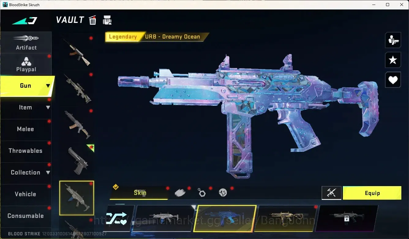 Blood Strike Accounts Rare Skin ASIA|1 Eternal Gun:Desert Eagle|5 Collab Gun[TR&7DS]|3 Limited Gun|3 Ultra Gun|10 Legendary 9