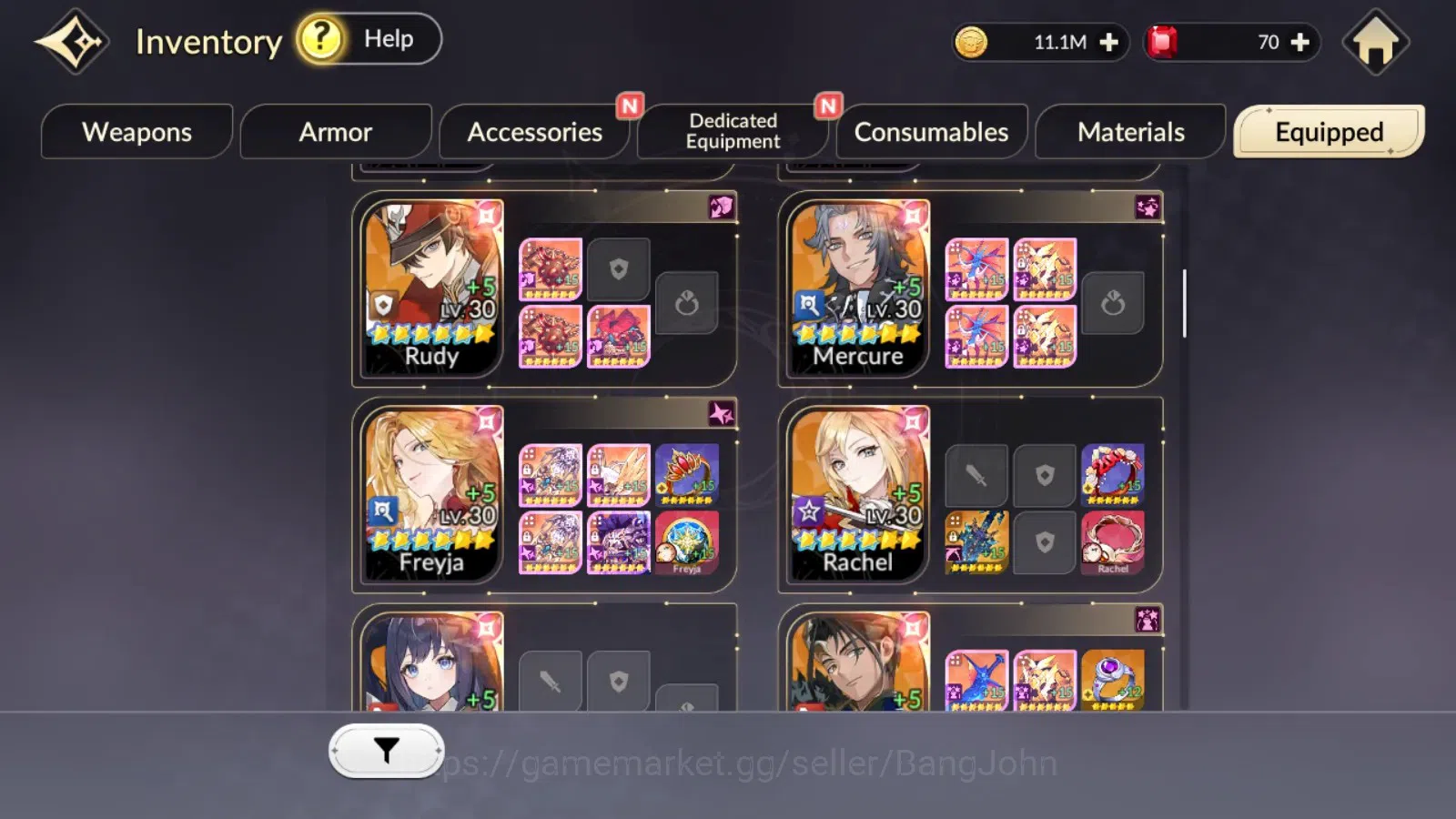 Seven Knights Re:Birth Accounts Global|4EX7(TC4Juri,TC2Fai,Melia,Rosie)21TC6(Dello image 12