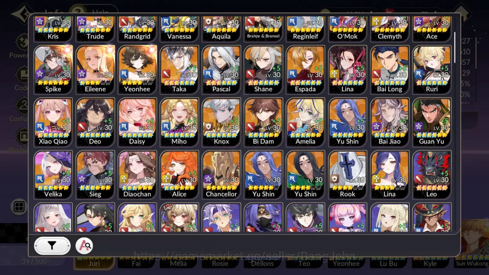 Seven Knights Re:Birth Accounts Global|4EX7(TC4Juri,TC2Fai,Melia,Rosie)21TC6(Dello image 18