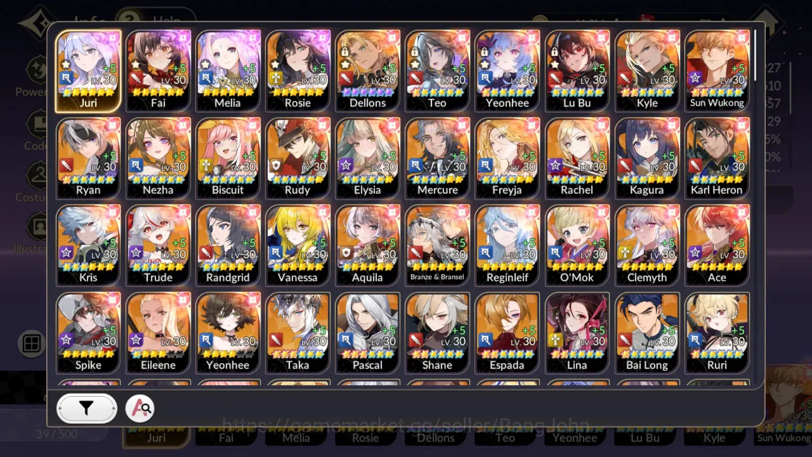 Seven Knights Re:Birth Accounts Global|4EX7(TC4Juri,TC2Fai,Melia,Rosie)21TC6(Dello image 19
