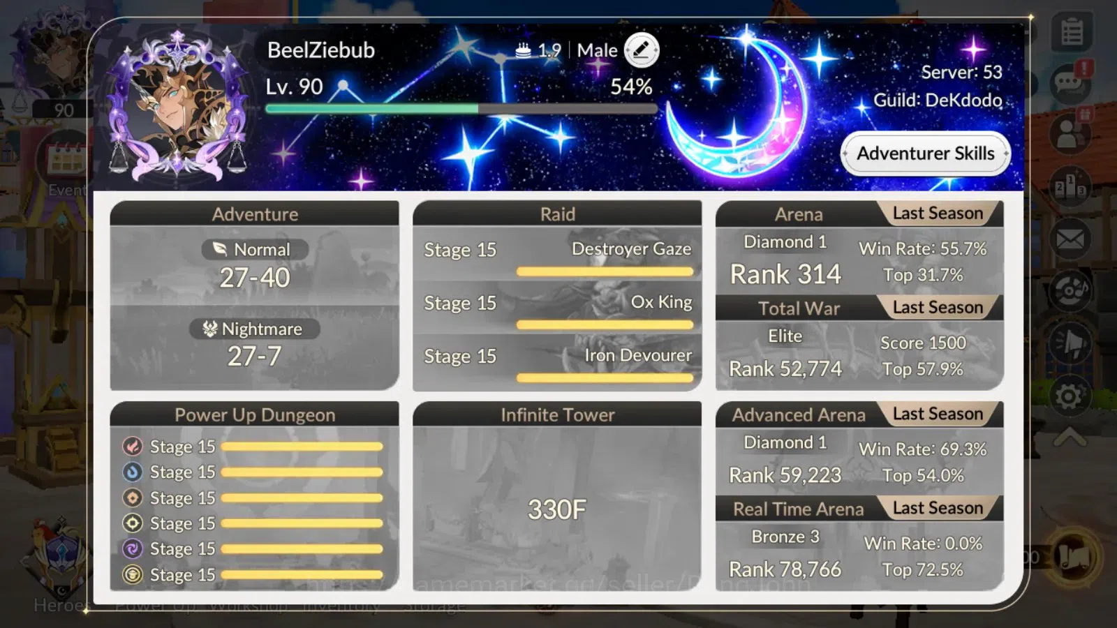 Seven Knights Re:Birth Accounts Global|4EX7(TC4Juri,TC2Fai,Melia,Rosie)21TC6(Dello image 20