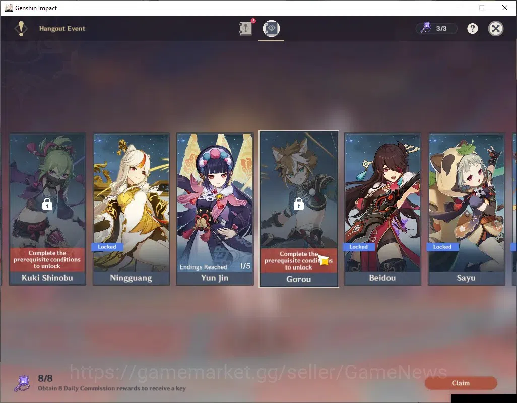 Genshin Impact Accounts ASIA|AR 49|1 Limited + 1(*5Weapon)|Linnea|Reunion image 20
