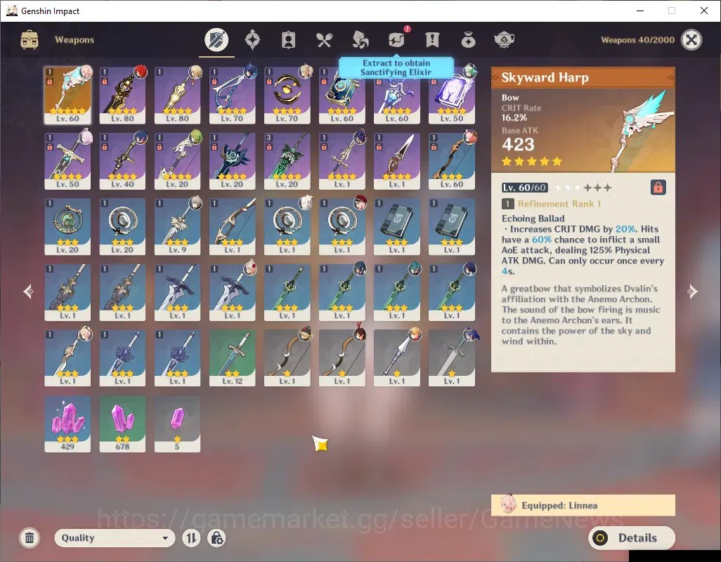 Genshin Impact Accounts ASIA|AR 49|1 Limited + 1(*5Weapon)|Linnea|Reunion image 3