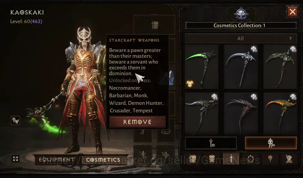 Diablo Immortal Accounts SA - Malah|CS ON|Lv60(462)|Necromancer|42k CR|Reso image 9