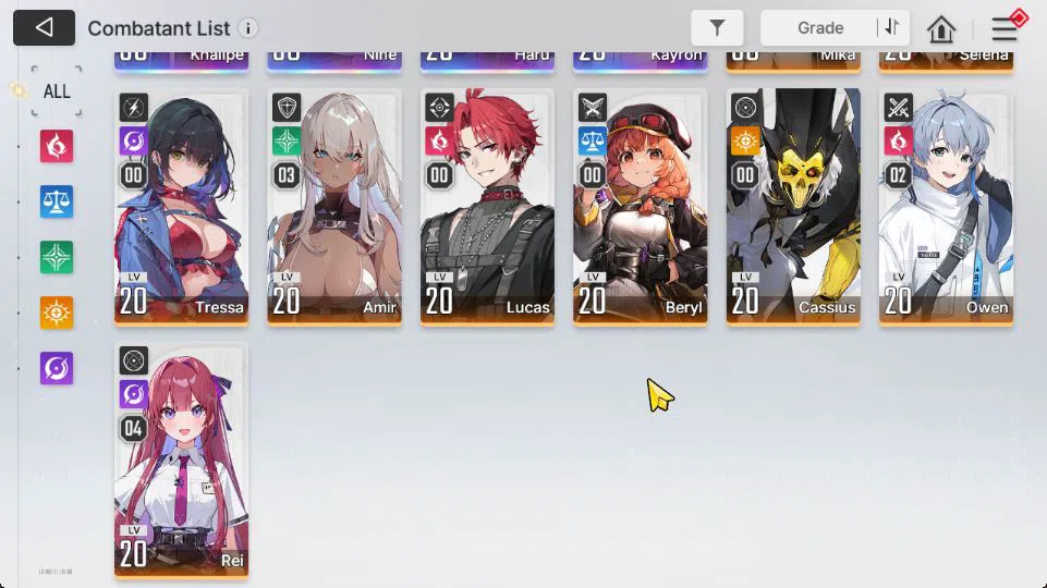 Chaos Zero Nightmare Accounts Global Lv 22|4 SSR [Nine,Haru,Khalipe,Kayron] + 9SR [ReiM4,AmirM3,SelenaM1,Etc] + 8 SR 4