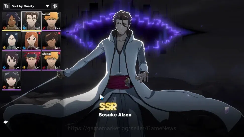 BLEACH: Soul Resonance Accounts A PLUS EU |Fresh Starter LV 3|2 SSR Sosuke Aizen, image 1