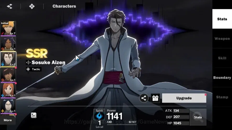 BLEACH: Soul Resonance Accounts A PLUS EU |Fresh Starter LV 3|2 SSR Sosuke Aizen, image 2