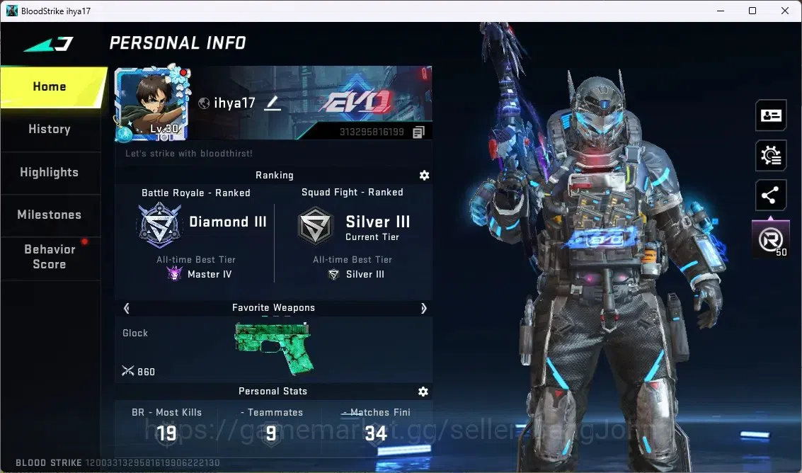 Blood Strike Accounts ASIA | 1 EVO: FAL | 1 AOT: M4A1 | 2 ULTRA GUN | 1 image 1