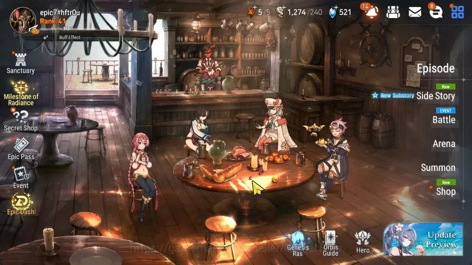 Epic Seven Accounts High-End Global UnVerif|New Era| 8 ML(Notos,Salome,BW Iseria,DP Aria,etc)+Setsuka,AW Hwayoung,Etc|548 1