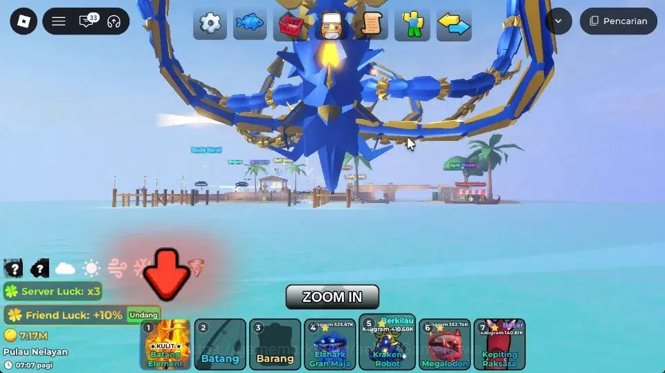 Roblox Accounts FISH IT Lv 768|1 SC+4 Myth Rod(Element,Bamboo,Ghos image 10