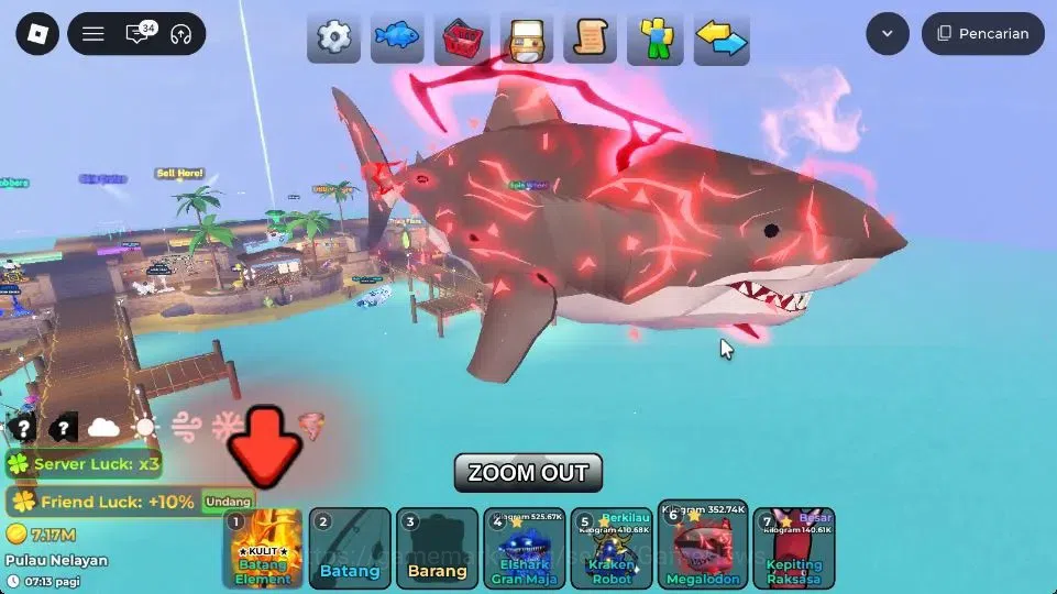 Roblox Accounts FISH IT Lv 768|1 SC+4 Myth Rod(Element,Bamboo,Ghos image 11