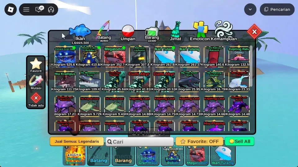 Roblox Accounts FISH IT Lv 768|1 SC+4 Myth Rod(Element,Bamboo,Ghos image 14