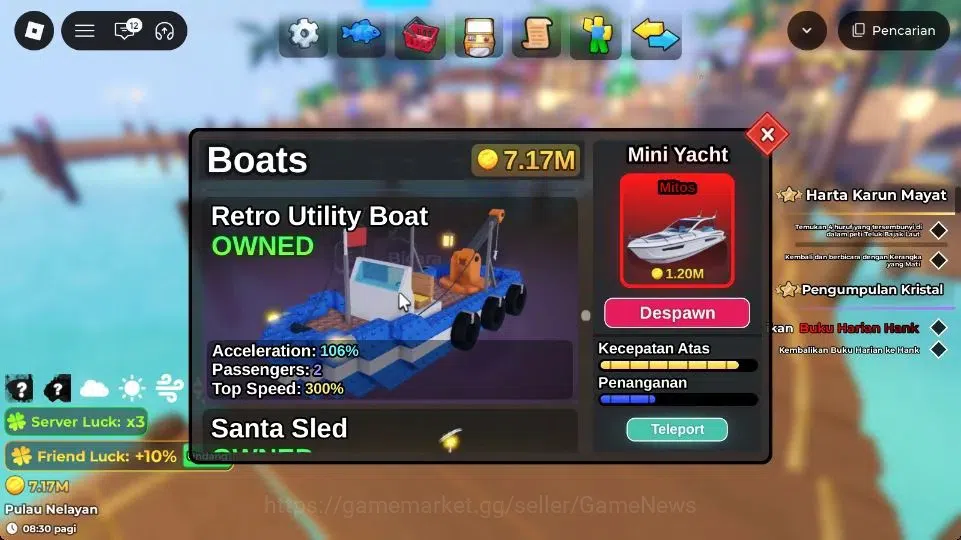 Roblox Accounts FISH IT Lv 768|1 SC+4 Myth Rod(Element,Bamboo,Ghos image 17
