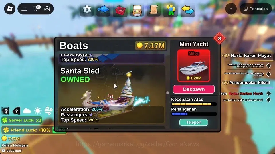 Roblox Accounts FISH IT Lv 768|1 SC+4 Myth Rod(Element,Bamboo,Ghos image 18
