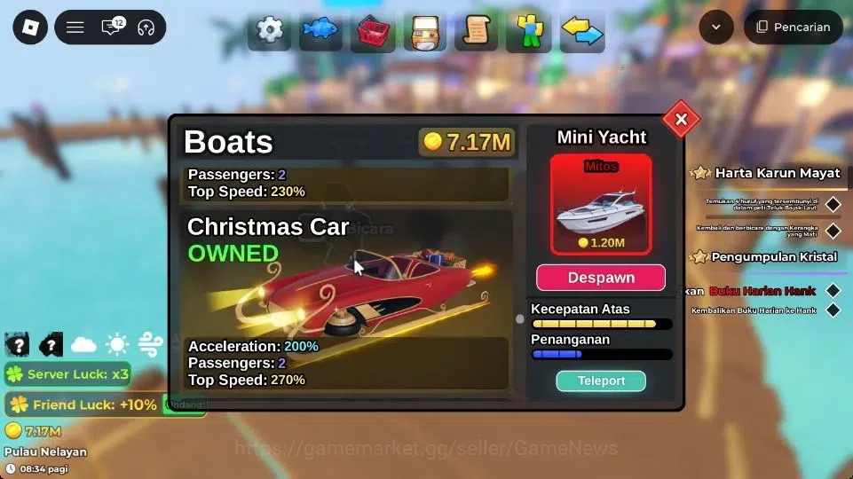 Roblox Accounts FISH IT Lv 768|1 SC+4 Myth Rod(Element,Bamboo,Ghos image 19
