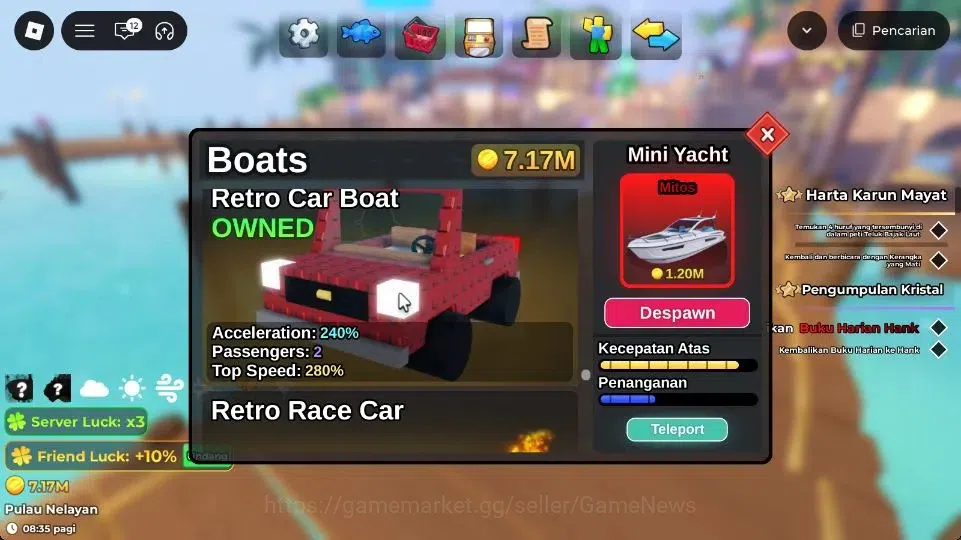 Roblox Accounts FISH IT Lv 768|1 SC+4 Myth Rod(Element,Bamboo,Ghos image 20