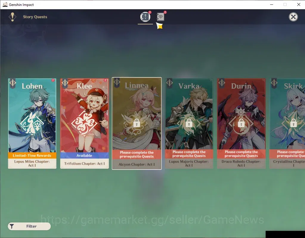 Genshin Impact Accounts ASIA| AR 35| BD Unset| 1 Limited + 3 (*5Standard)| image 14