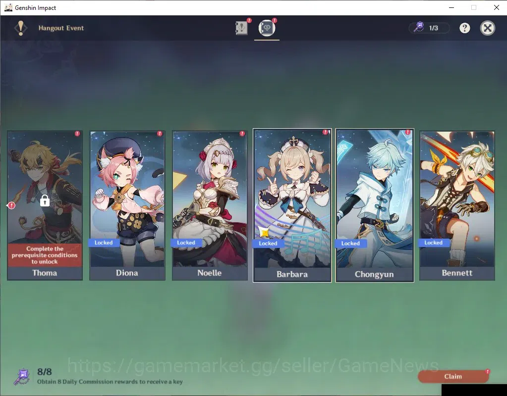Genshin Impact Accounts ASIA| AR 35| BD Unset| 1 Limited + 3 (*5Standard)| image 15