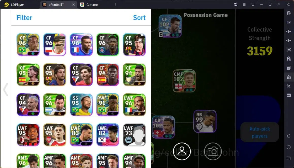 Buy eFootball Accounts - Mobile | PW 3159 | Bigtime