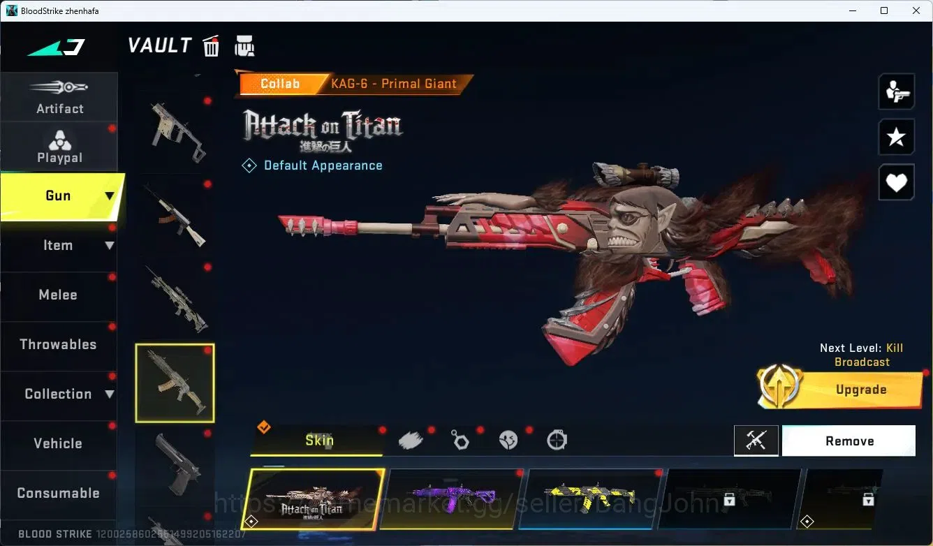 Blood Strike Accounts ASIA | BLEACH ETHAN | AOT KAG-6 | 7DS Kar98k,QBZ95 image 5