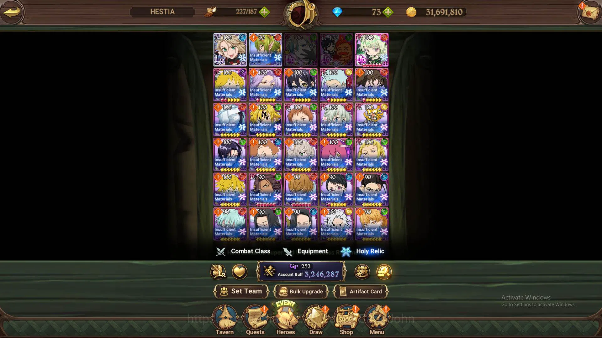 The Seven Deadly Sins: Grand Cross Accounts Others GLOBAL|3.2m CC|2LR Roxy,Helbram|UR 10