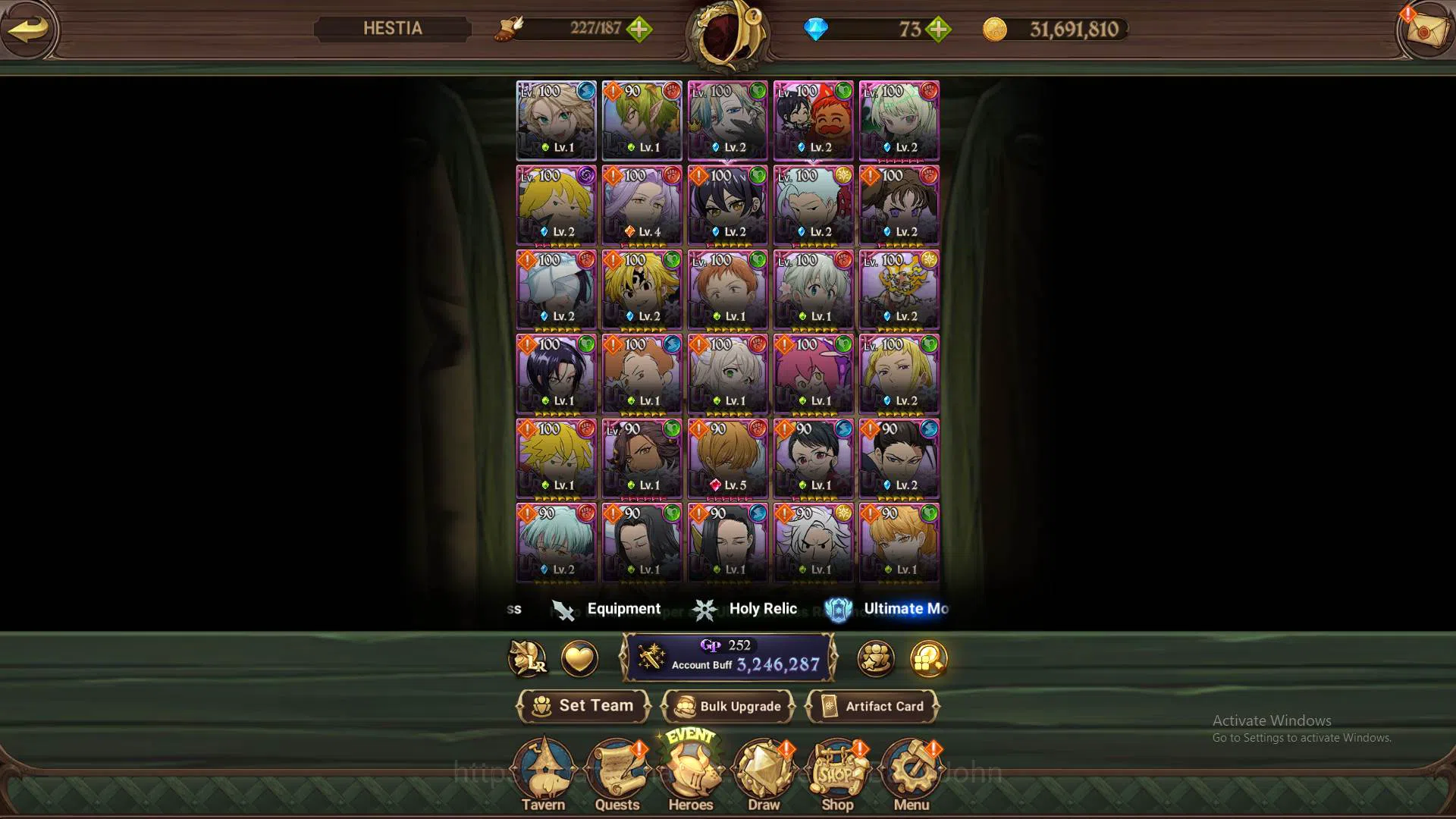 The Seven Deadly Sins: Grand Cross Accounts Others GLOBAL|3.2m CC|2LR Roxy,Helbram|UR 11