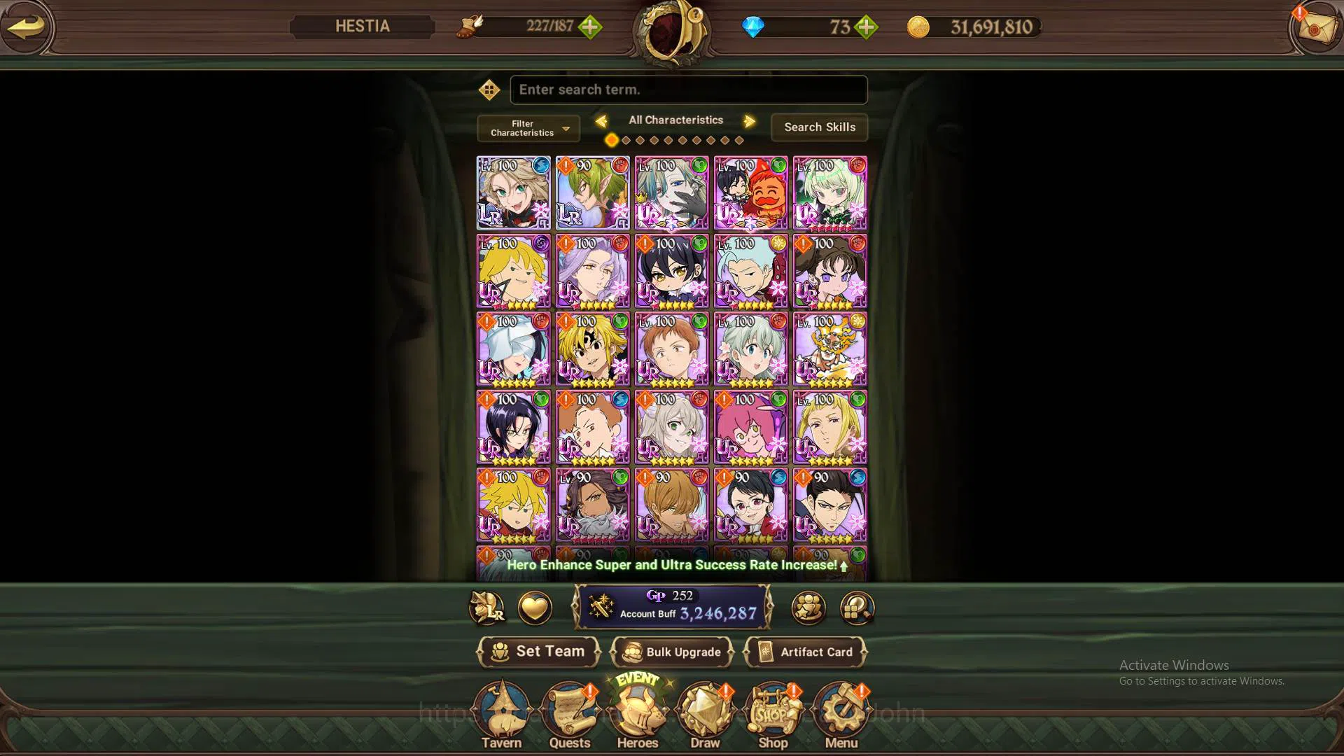 The Seven Deadly Sins: Grand Cross Accounts Others GLOBAL|3.2m CC|2LR Roxy,Helbram|UR 9