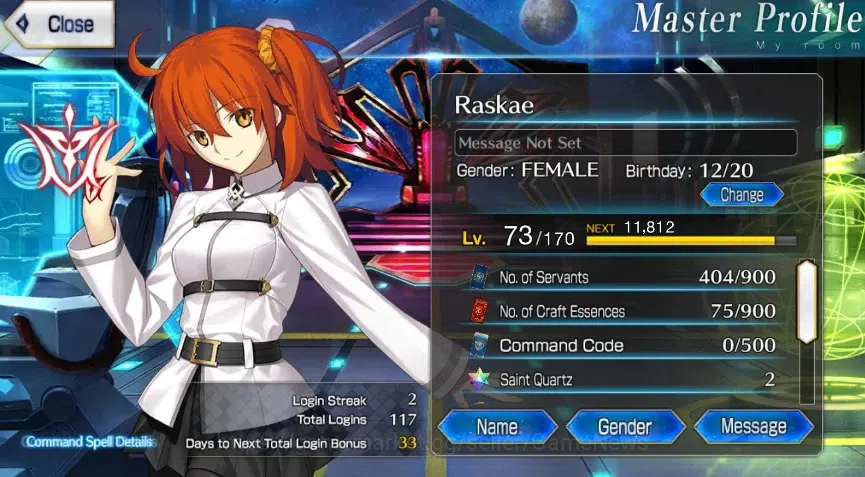 Fate-Grand Order Accounts NA Starter Lv 73|EPluUnum|4 limited ssr|Space Ereshkigal, Heroine X, Da Vinci, Altria 2