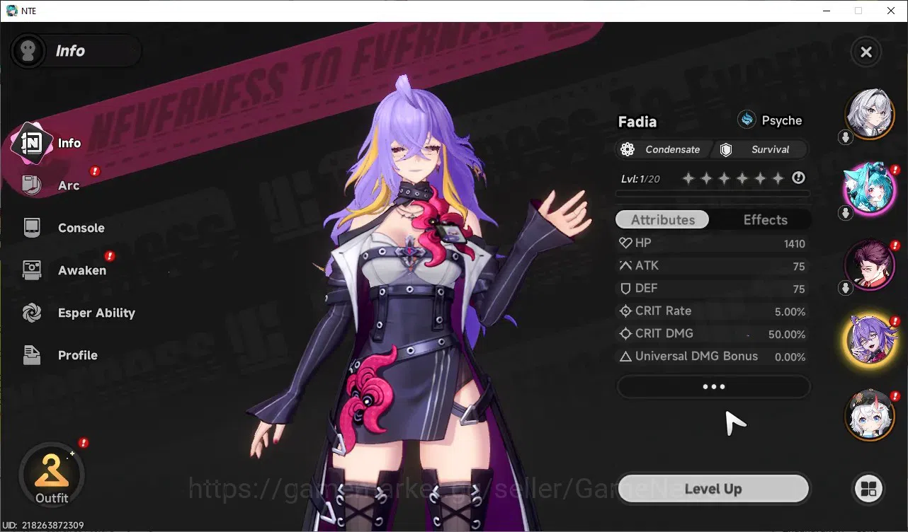 Neverness to Everness Accounts GLOBAL Europe|HL 3|3 S-Class [Hotori,Sakiri,Fadia] image 4