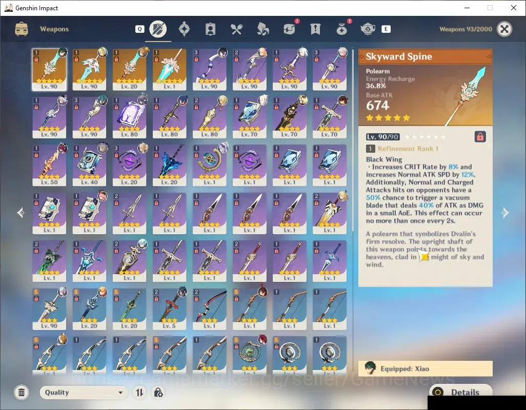 Genshin Impact Accounts Others ASIA|AR 56|Frezze Team ayaka|7 Limited+4(5*Weapon)|Yelan,Shenhe,Kazuha,Xiao,Etc|MC 3