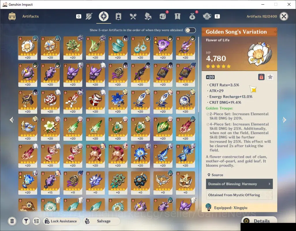 Genshin Impact Accounts Others ASIA|AR 56|Frezze Team ayaka|7 Limited+4(5*Weapon)|Yelan,Shenhe,Kazuha,Xiao,Etc|MC 4