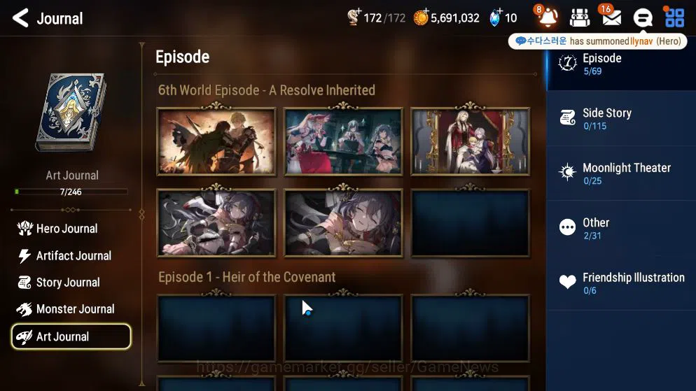 Epic Seven Accounts GLOBAL UNVERIF|New Era|2 ML(LOT Scales,Hellion Lua image 14