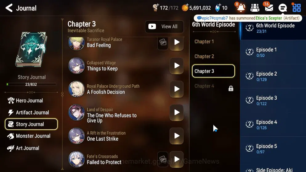 Epic Seven Accounts GLOBAL UNVERIF|New Era|2 ML(LOT Scales,Hellion Lua image 16
